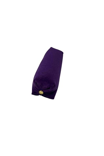 MeGass Dekor Țesătură din piele intoarsa de producție internă Culoare violet 20 Cm Roll Bijuterii Pernă