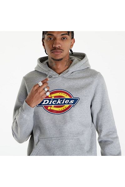 Dickies Men's Grey Hoodie Dickies Icon Logo Hoodie Grey Melange