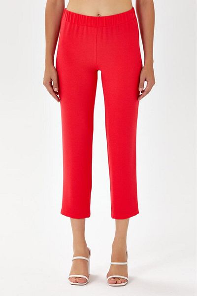 İKİLER Wide Leg and Elastic Waist Trousers 024-3503