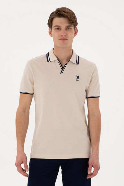 U.S. Polo Assn. Ανδρικό T-Shirt Polo Neck Stone Slim Fit 50298081 -VR049