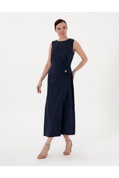 Pierre Cardin Navy Blue Regular Fit Woven Dress 50301028 -Vr033