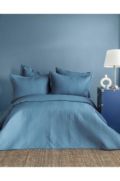 İssimo Home SIMPLY SKY BLUE DOUBLE BED COVER