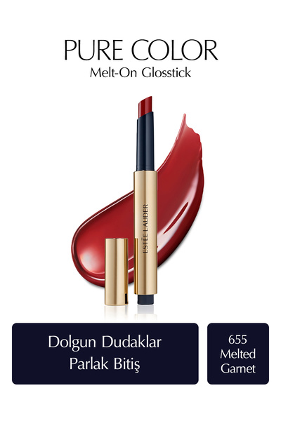 Estee Lauder Ruj - Pure Color Melt-On Glosstick Dolgunlaştırıcı Etkili Parlatıcı - Renk: 655 Melted Garnet