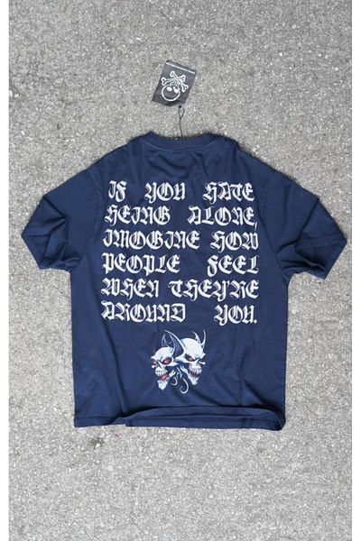 Overdrive Μπλουζάκι Unisex Dropdead Navy Blue Oversize
