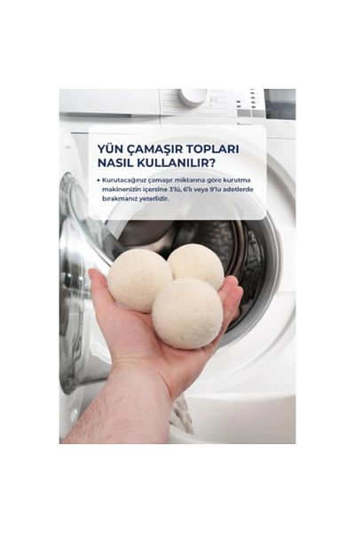 Tonfty Set of 3 Wool Drying Balls