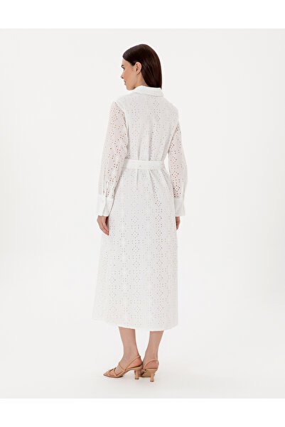 Pierre Cardin Beyaz Regular Fit Dokuma Elbise 50301071-VR013