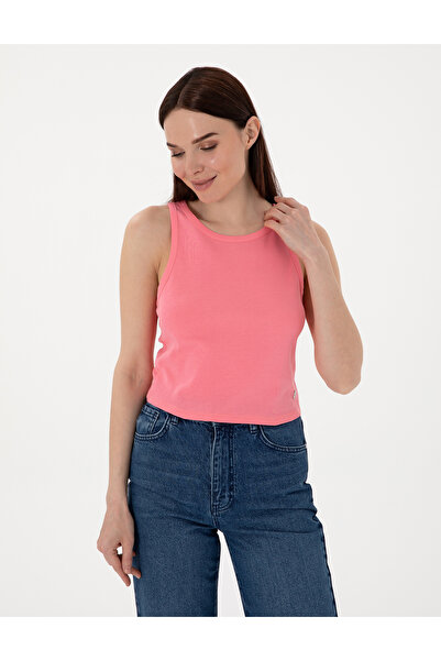 Pierre Cardin Pink Ex. Slim Fit Crop T-Shirt 50305750-Vr041