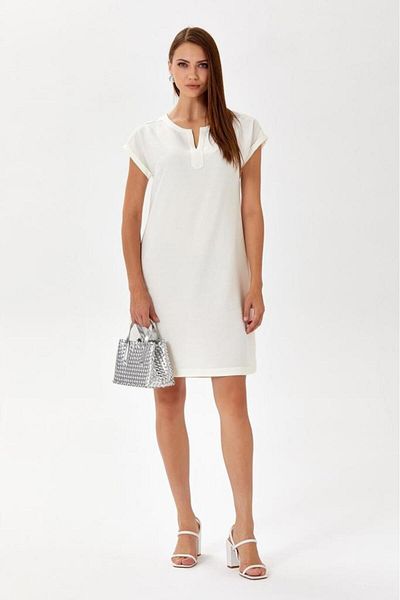 İKİLER Rochie cu mânecă căzută cu guler vertical - 024-4048