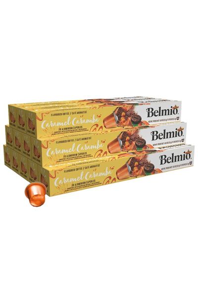 Belmio كبسولات قهوة بنكهة الكراميل والكرامبا، عبوة من 12 كبسولة - متوافقة مع ...