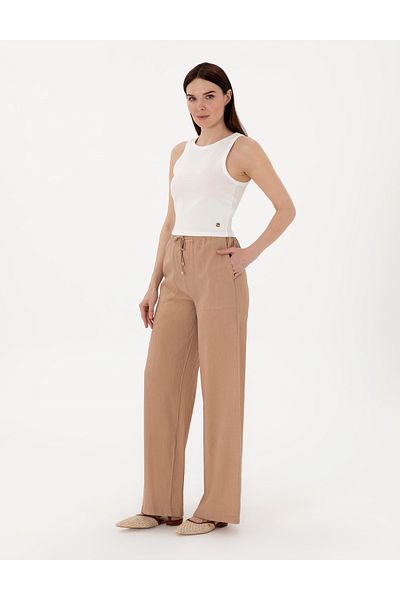 Pierre Cardin Beige Loose Fit Trousers 50306511-Vr011