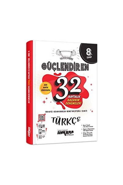 Anka Yayınları Ankara Yayıncılık 8. Sınıf Türkçe Güçlendiren 32 Haftalık Kaza...