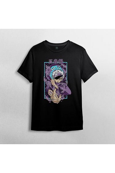 Pixxa Μπλουζάκι Unisex Jujutsu Kaisen Satoru Gojo 100% βαμβακερό με λαιμόκοψη μοντέλο 16