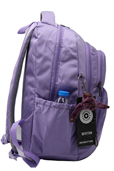 Bevitton Rucsac de școală liliac țesătură impermeabilă Bvt-34600
