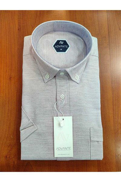 ADVANTE Güncüoglu 100% Cotton Short Sleeve Pocket Terry Cotton Classic Men's Shirt