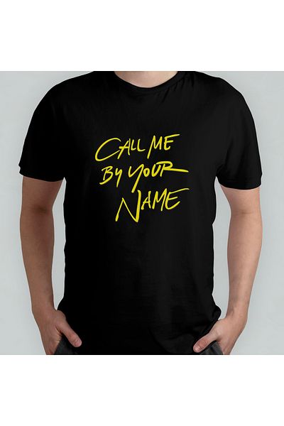 Pixxa Call Me By Your Name Unisex 100% Cotton Crew Neck T-Shirt Μοντέλο 1