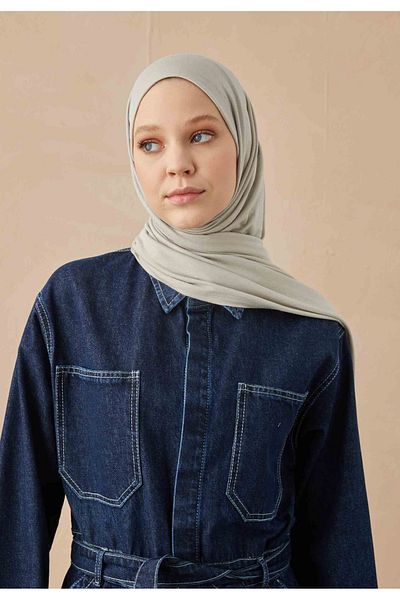 Fresh Stone Colored Combed Cotton Shawl