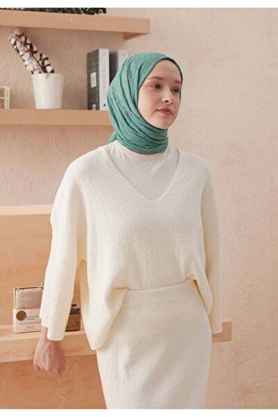 Freshscarfs Mint Yeşili Vual Crash Şal