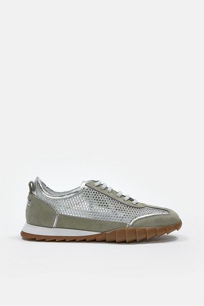NILUFARR Gala Avocado Suede Genuine Leather Mesh Women's Sneaker