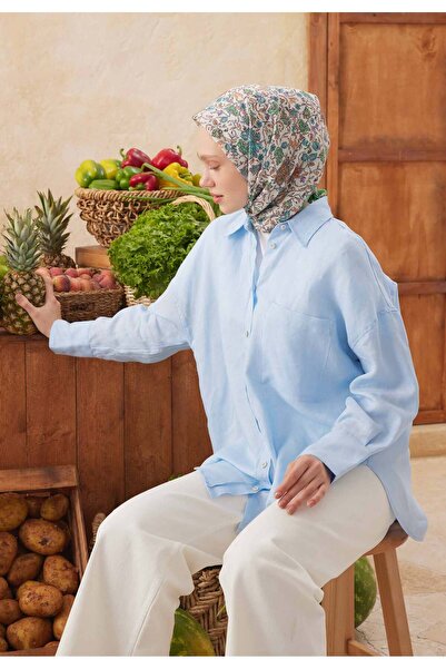 Fresh MOROCCO نمط القطن وشاح حريري الفيروز