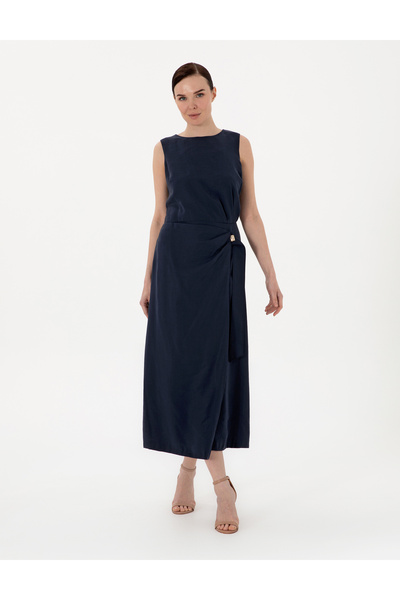 Pierre Cardin Lacivert Regular Fit Dokuma Elbise 50301028-VR033