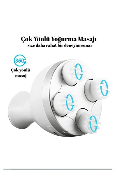 Manessa Mavi Taşınabilir Şarjlı Su Geçirmez Kafa Bel Boyun Sırt Ayak Tüm Vücut Masaj Aleti