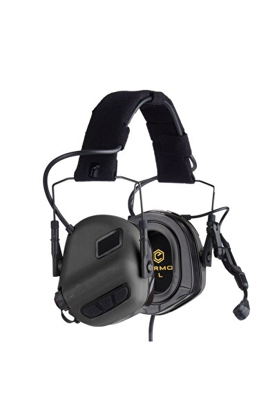 Opsmen Earmor EARMOR M32 PLUS Telsiz Yuvalı Kulak Koruma Elektronik Atış Kulaklığı (Black) Siyah