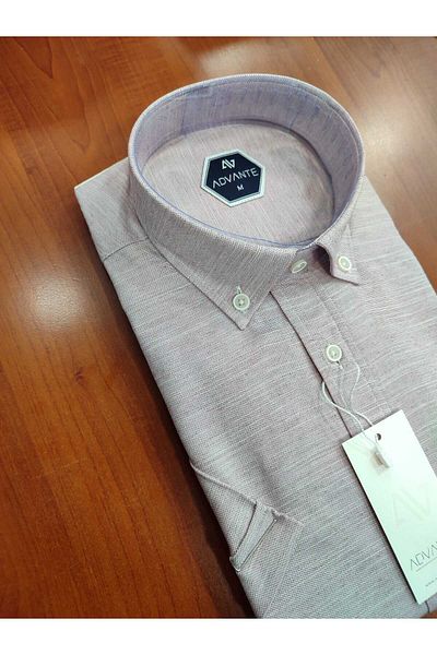 ADVANTE Güncüoglu 100% Cotton Short Sleeve Pocket Terry Cotton Classic Men's Shirt