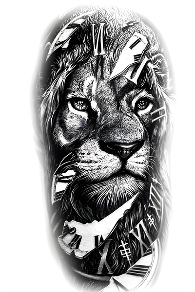 pivok Aslan Saat Geçici Dövme Geçici Dövme Tattoo(STICKER)