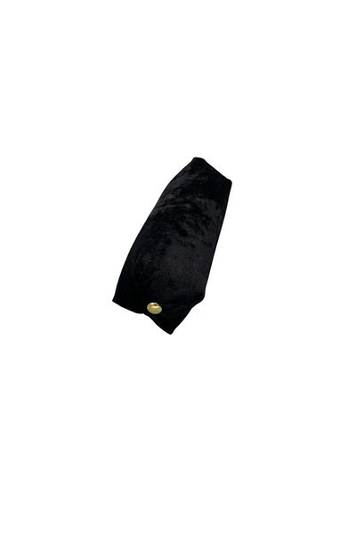 MeGass Dekor Țesătură piele de căprioară de producție internă Culoare neagră 20 Cm Roll Bijuterii Pernă