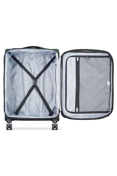 Delsey Sky Max 2.0 70.5cm Softcase Expandable 4 Double Wheel Check-in Lugggae Trolley Green