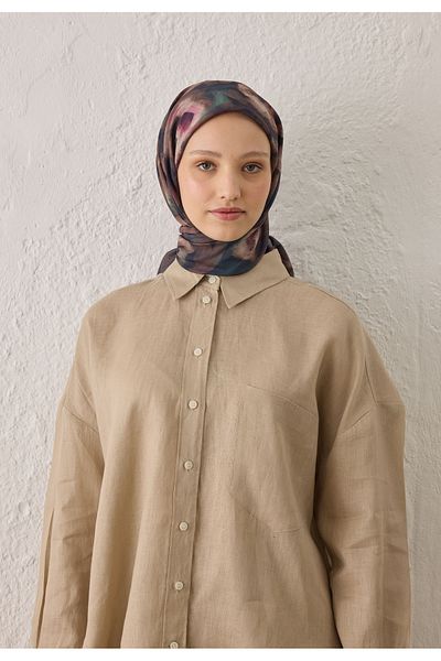 Fresh Murdüm with Rosalie Pattern - Cotton and Silk Scarf