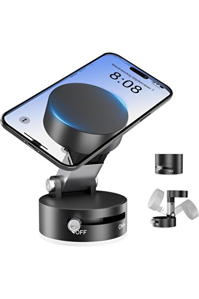 AWH حامل هاتف مغناطيسي للسيارة، حامل شفط قابل للدوران 360 درجة، قابل للطي لجم...