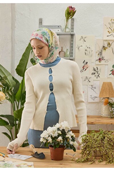 Fresh وشاح حريري قطني - نمط فلورنسا، وردي