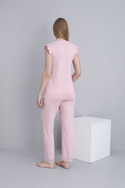 Miss Dünya Lissa Lace Detailed V-Neck Sleeveless Maternity and Maternity Pajama Set