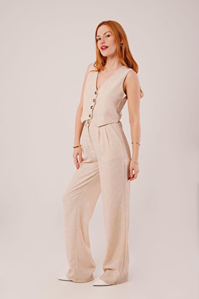 Selma Butik Melted Pattern Beige Set