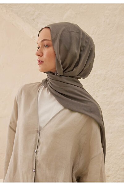 Fresh Metallic Gray Viscose Shawl - Rami
