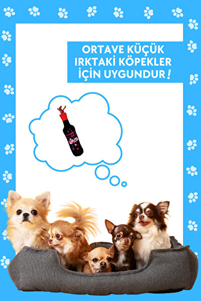 Havhav Cabernet Havignon Vikvik Sesli Köpek Oyuncağı Peluş Şişe İçecek Özel Tasarım Köpek Aktivite Oyuncağı