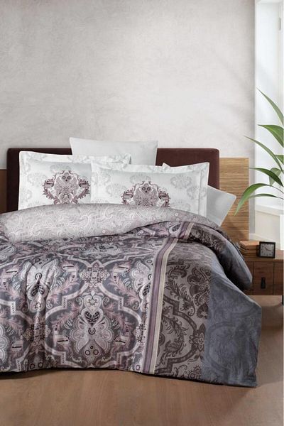 Luoca Patisca PRINTED SATIN DOUBLE PERSONAL Duvet Cover Set MARBELLA