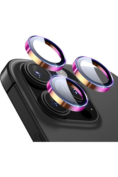 AWH Camera Lens Protector for iPhone 16/15/14 Pro Max/Pro, Scratch-Resistant, Chromatic