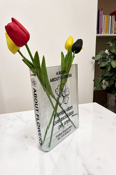 safestore Book Vase MIKA Transparent Book Vase Decorative Vase Pinterest Vase Book Look Vase