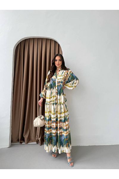 PREMİER VİE Hijab New Season Colorful Summer Viscose Dress