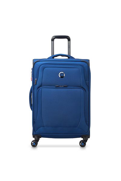 Delsey Optimax Lite 70cm Hardcase Expandable 4 Double Wheel Expandable Check-in Luggage Trolley Blue
