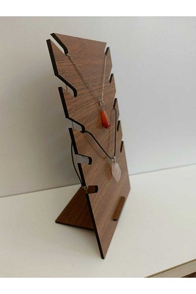 öyküdekor Wood Mdf Pendant Stand |   15X25Cm |   White & Walnut Color Optional