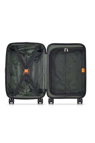 Delsey Citadel 54cm Hardcase 4 Double Wheel Expandable Cabin Luggage Trolley Anthracite