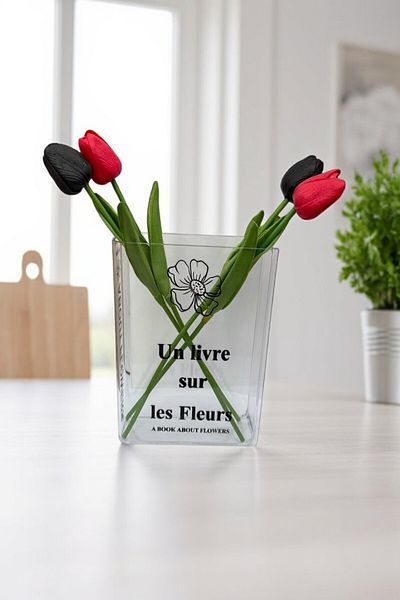 safestore Book Vase MIKA Transparent Book Vase Decorative Vase Pinterest Vase Book Look Vase