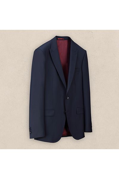 Sarar Interview Woven Fabric Slim Fit Dark Navy Blue Suit