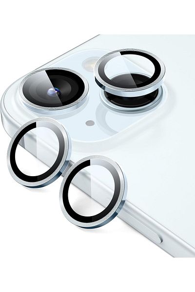 AWH Camera Lens Protector for iPhone 15/15 Plus/14/14 Plus, Scratch-Resistant Armorite Dark Blue