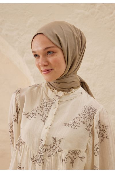 Fresh Nude Color Rami Viscose Swall