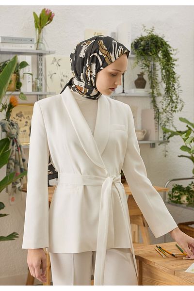 Fresh Anthracite Aspen Patterned Shawl
