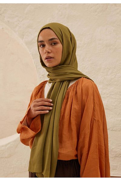 Fresh Viscose Ram Shawl - Khaki Color